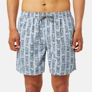 Men's Katin Mixer Volley Swim Trunk with Drawstring in Light Blue, Size MED